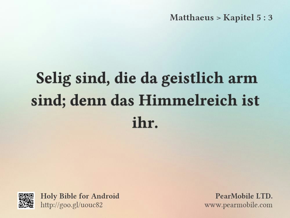 Matthaeus, Kapitel 5:3
